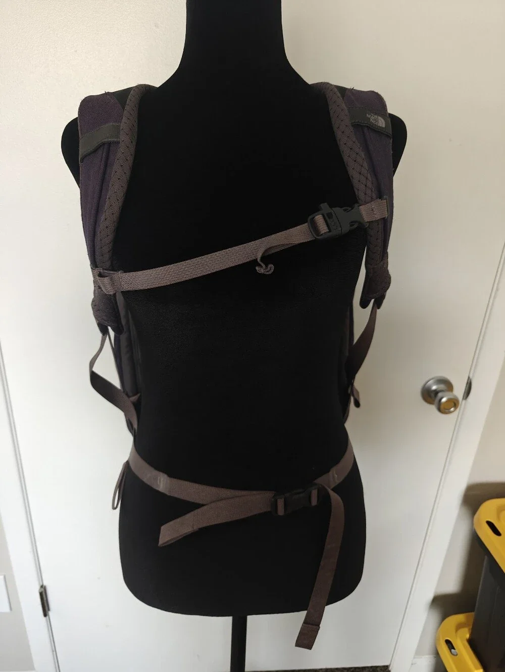 The North Face Surge Backpack EUC Gray Purple Padded